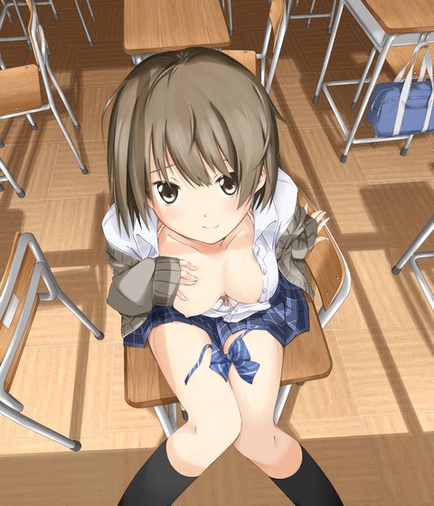 Show off in the classroom - Schoolgirl