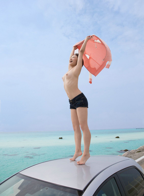 海に来た美少女 - アウトドア